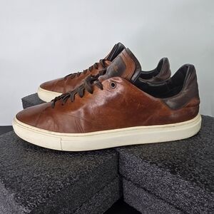 Good Man Brand Shoes Men's 12 Legend Low Top Sneaker Brown Leather Made in Italy